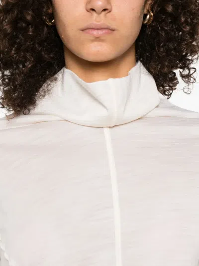 High Spot On Asymmetric Wool-jersey Top In White