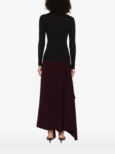 P.a.r.o.s.h Fitted Turtleneck Knitwear Long Sleeves In Black