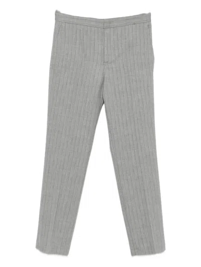 Twinset Twin-set Pinstripe Tailored Trousers In Gray