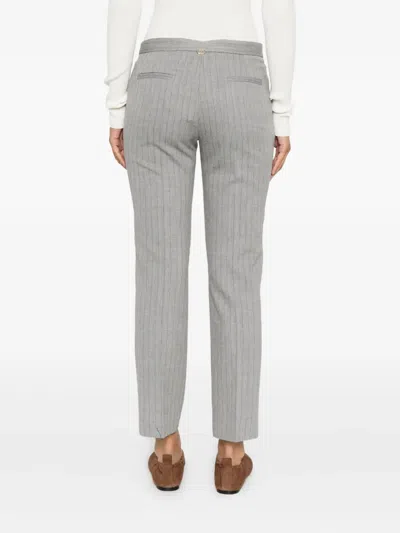 Twinset Twin-set Pinstripe Tailored Trousers In Gray