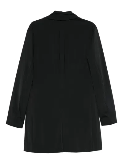 Hugo Boss Three-button Notched-lapels Coat In Black