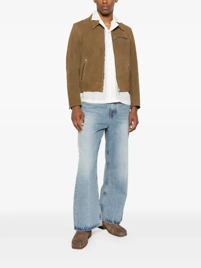 宽松喇叭牛仔裤