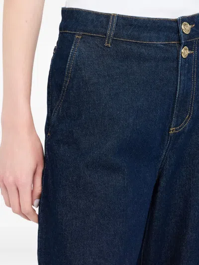 Liu •jo Cropped Balloon Jeans In Blue