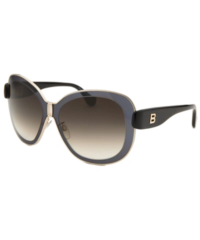 Balenciaga Women&#39;s Fashion Translucent Grey &amp; Gold-tone Sunglasses'