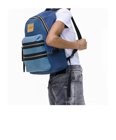 Marc Jacobs The Large Backpack Backpack In Blue Cotton In Blue