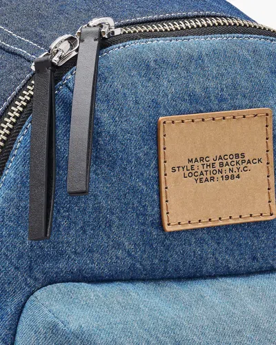 Marc Jacobs The Large Backpack Backpack In Blue Cotton In Blue