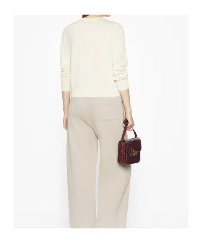 Maison Kitsuné Cardigan Wool Embroidered Detail In Neutral