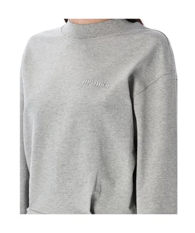 Attico Cotton Jersey Mini Dress In Gray