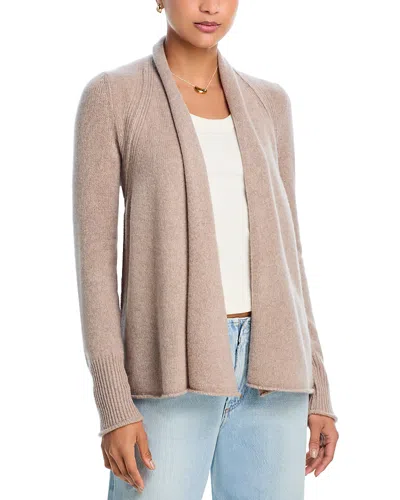 Aqua Cashmere Drape Front Cardigan - Exclusive In Gray
