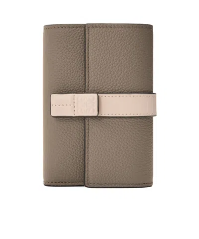 Loewe Small Vertical Wallet In Soft Grained Calfskin In Brown