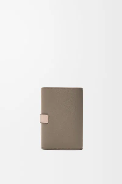 Loewe Small Vertical Wallet In Soft Grained Calfskin In Brown