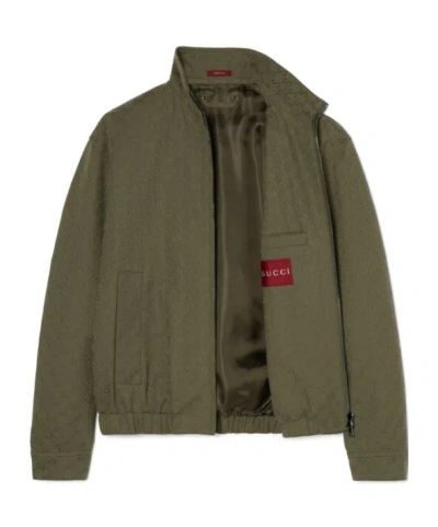 Gucci Gg Supreme Jacket In Green