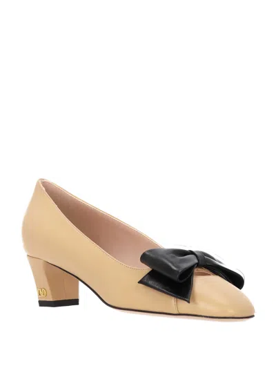 Valentino Garavani Bowow 45 Bow-embellished Leather Pumps In Multi