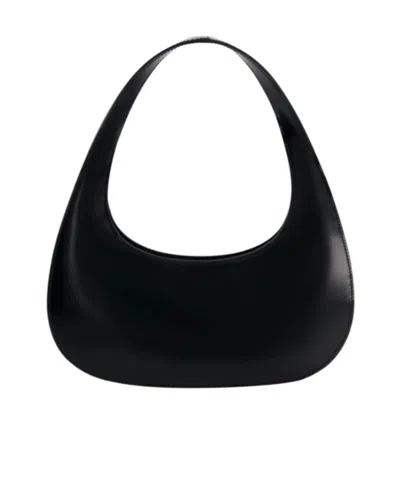 Coperni Curved Glossy Top Handle Bag In Black