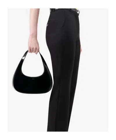 Coperni Curved Glossy Top Handle Bag In Black