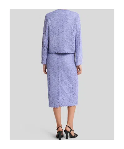 Etro Scalloped Corded Lace Jacket In Blue