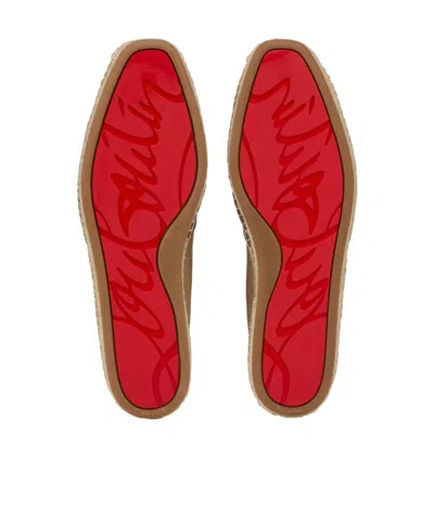 Christian Louboutin Moonboat Leather Boat Shoes In Blau Nit