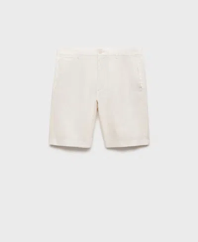 Mango Men's Slim-fit Linen Bermuda Shorts In Green
