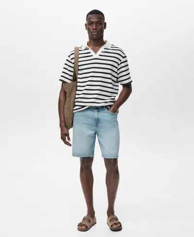 Mango Men's Regular-fit 9" Denim Shorts In Blue