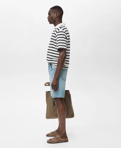 Mango Men's Regular-fit 9" Denim Shorts In Blue