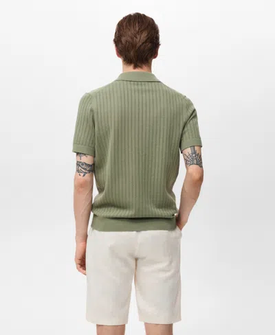 Mango Men's Slim-fit Linen Bermuda Shorts In Green