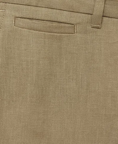 Mango Men's Slim-fit Linen Pants In Green