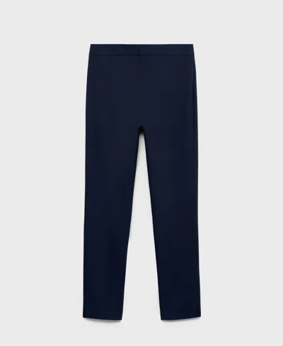 Mango Women's Crop Skinny Pants In Blue