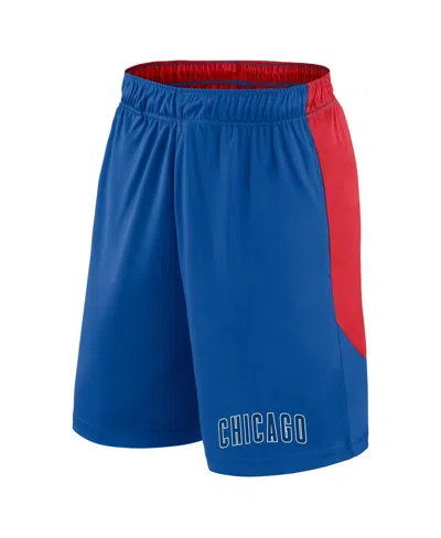 Fanatics Men's Royal/red Chicago Cubs Launch Polyester Shorts In Multi