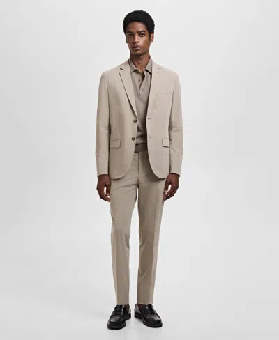 Mango Men's Stretch-fabric Super Slim-fit Suit Jacket In Neutral