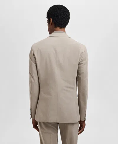 Mango Men's Stretch-fabric Super Slim-fit Suit Jacket In Neutral