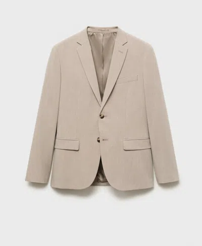 Mango Men's Stretch-fabric Super Slim-fit Suit Jacket In Neutral