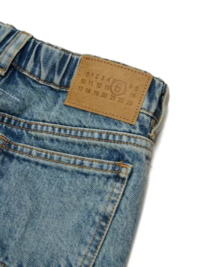Mm6 Maison Margiela Kids Cotton Jeans In Blue