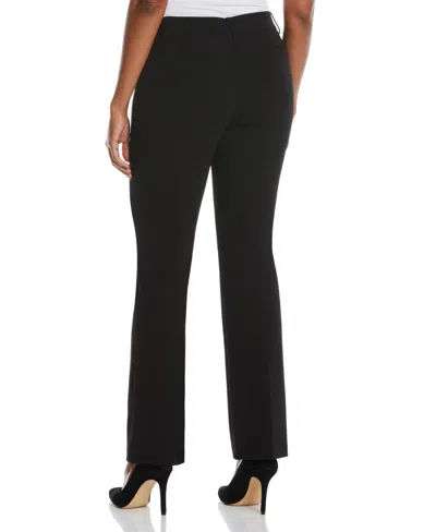 Rafaella Petite Classic Fit Clean Straight Leg Ankle Pants In Black