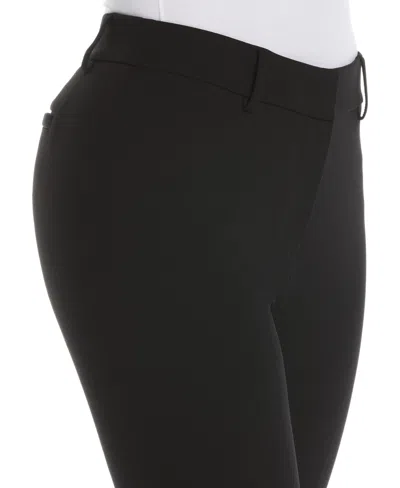 Rafaella Petite Classic Fit Clean Straight Leg Ankle Pants In Black