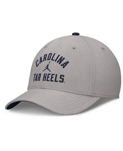 Jordan Men's Gray North Carolina Tar Heels Rise Prep Performance Flex Hat In Gray