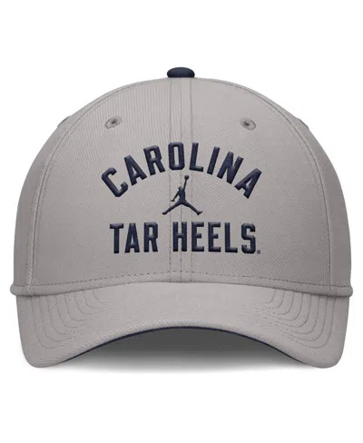 Jordan Men's Gray North Carolina Tar Heels Rise Prep Performance Flex Hat In Gray
