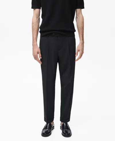 Mango Suit Pants In Black