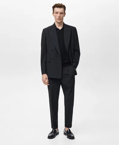 Mango Suit Pants In Black