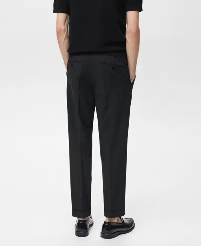 Mango Suit Pants In Black