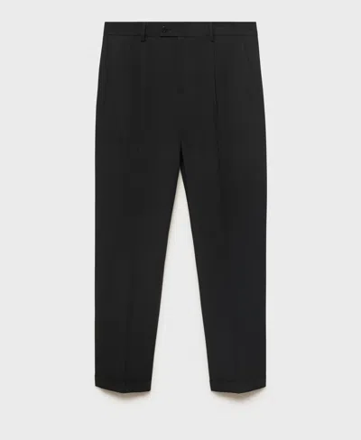 Mango Suit Pants In Black