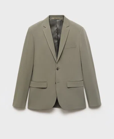 Mango Slim Fit Suit Jacket In Green