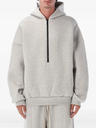 Fear Of God Athletics Half Zip Hoodie In Gray