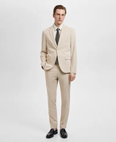 Mango Men's Stretch Fabric Super Slim-fit Suit Jacket In Neutral