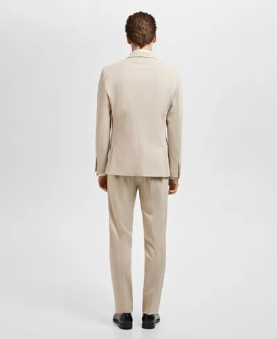 Mango Men's Stretch Fabric Super Slim-fit Suit Jacket In Neutral