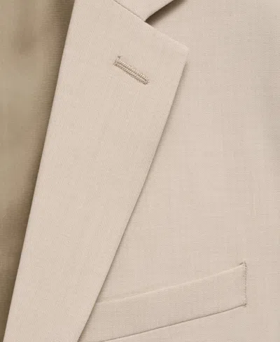 Mango Men's Stretch Fabric Super Slim-fit Suit Jacket In Neutral