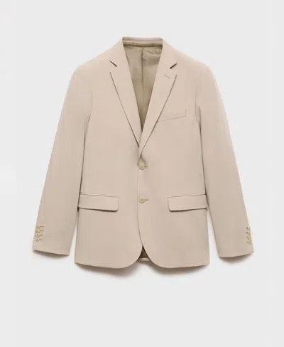 Mango Men's Stretch Fabric Super Slim-fit Suit Jacket In Neutral