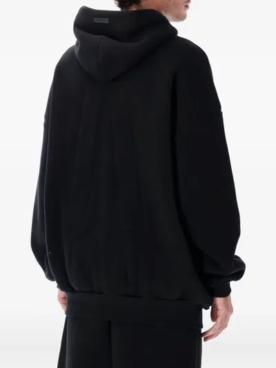 Fear Of God Black Sweatshirt With Hood And Dropped Shoulders In Cotton Blend Man