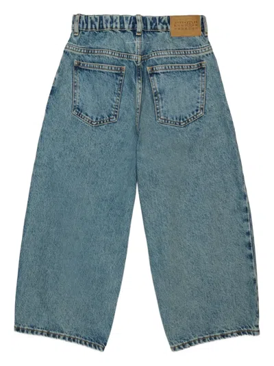 Mm6 Maison Margiela Kids Wide-leg Jeans In Blue
