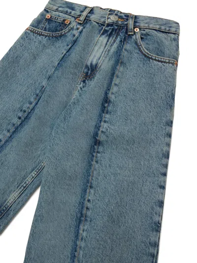 Mm6 Maison Margiela Kids Wide-leg Jeans In Blue