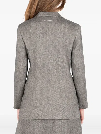Société Anonyme Herringbone-pattern Jacket In Gray